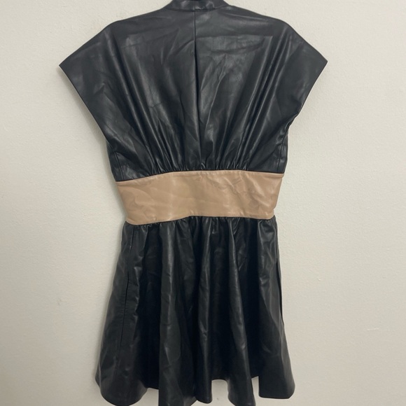 Alexis Berlin Mini Dress Faux Leather  Black Size M $495 msrp - Picture 8 of 9
